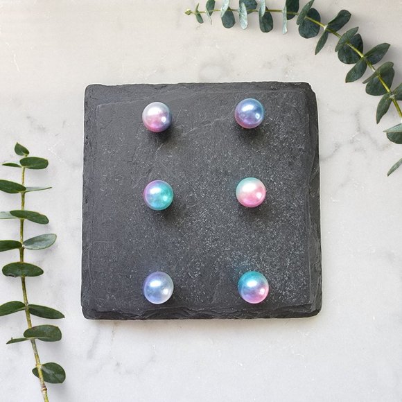 Mermaid Ombre Pearl Magnet Set - Classy & Elegant Fridge Magnets - Picture 1 of 9